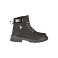 U.S. POLO ASSN. Black Polyester Ankle Boots