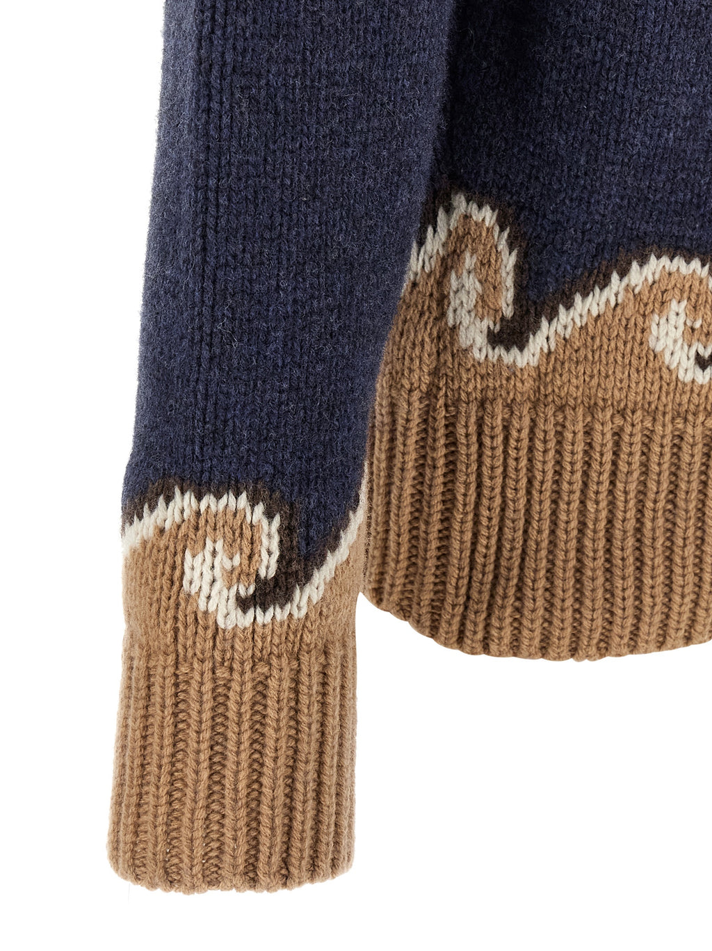 Alanui Blue Virgin Wool Cardigan