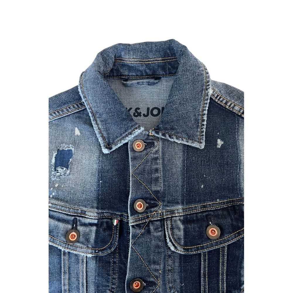 Jack & Jones Blue Cotton Men Jacket