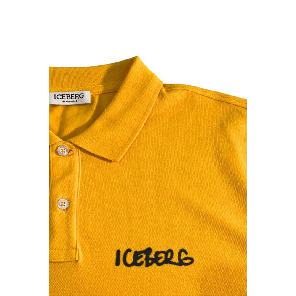 Iceberg Yellow Cotton Men Polo Shirt
