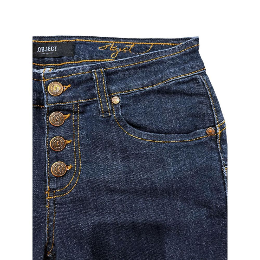 Object Blue Cotton Women Jeans