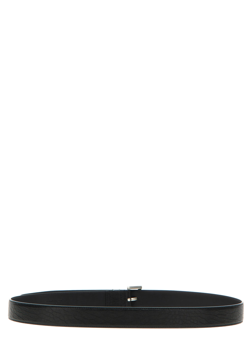 Saint Laurent Black Leather Regular Belt