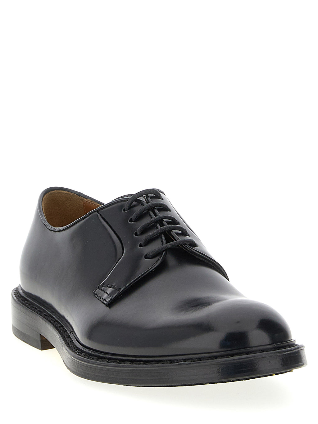 Richelieu et Derbies Doucal's en cuir de veau noir