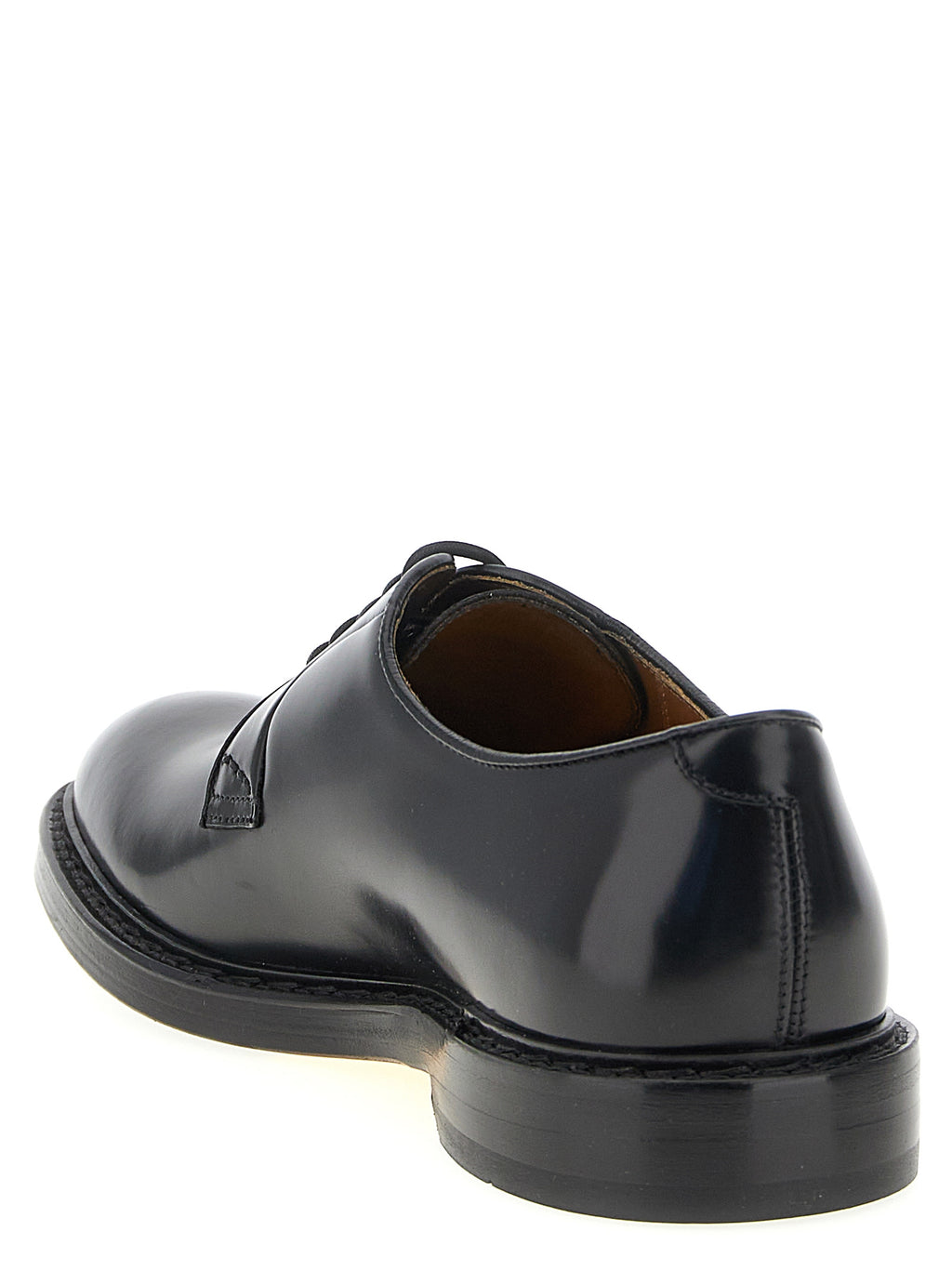 Richelieu et Derbies Doucal's en cuir de veau noir