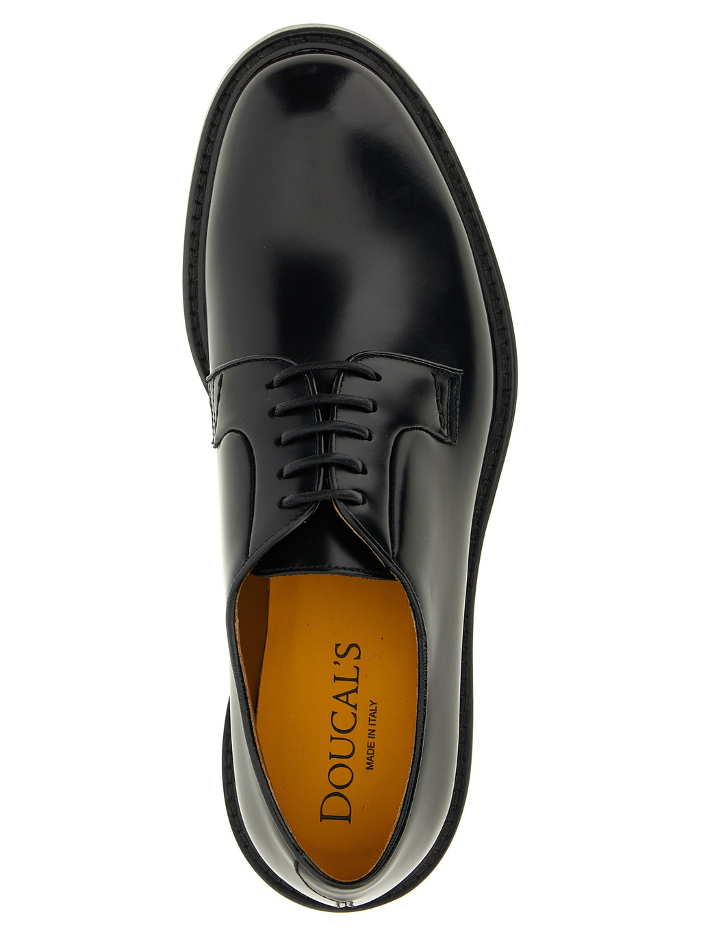 Richelieu et Derbies Doucal's en cuir de veau noir