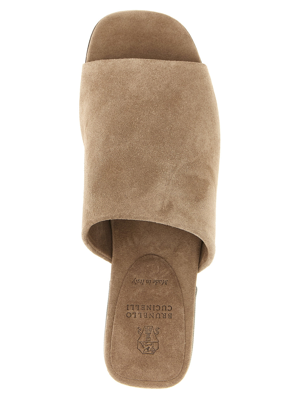 Mules Brunello Cucinelli en veau marron