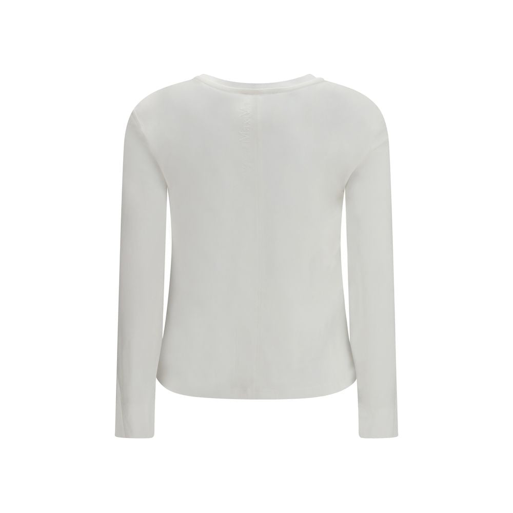 'S Max Mara White Cotton Long Sleeve T-Shirt
