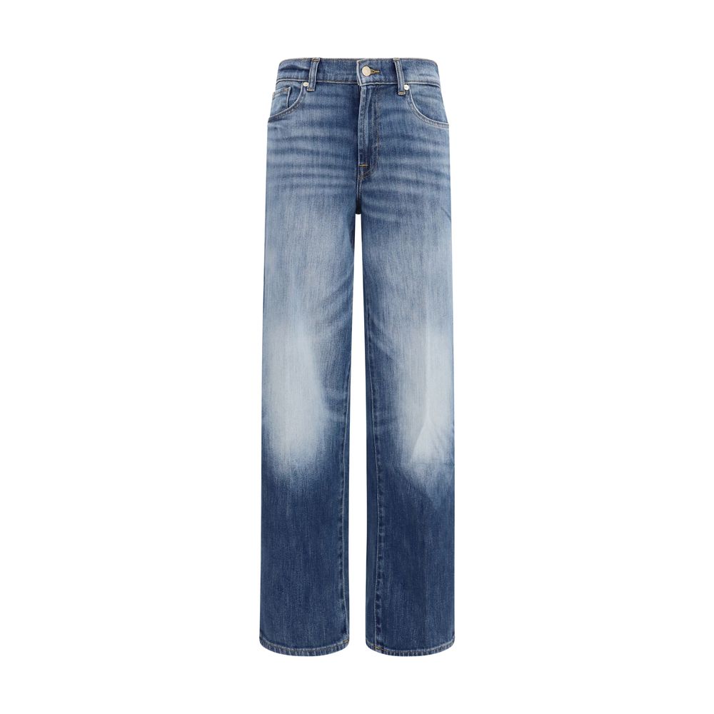 Jean droit en coton bleu 7FOR