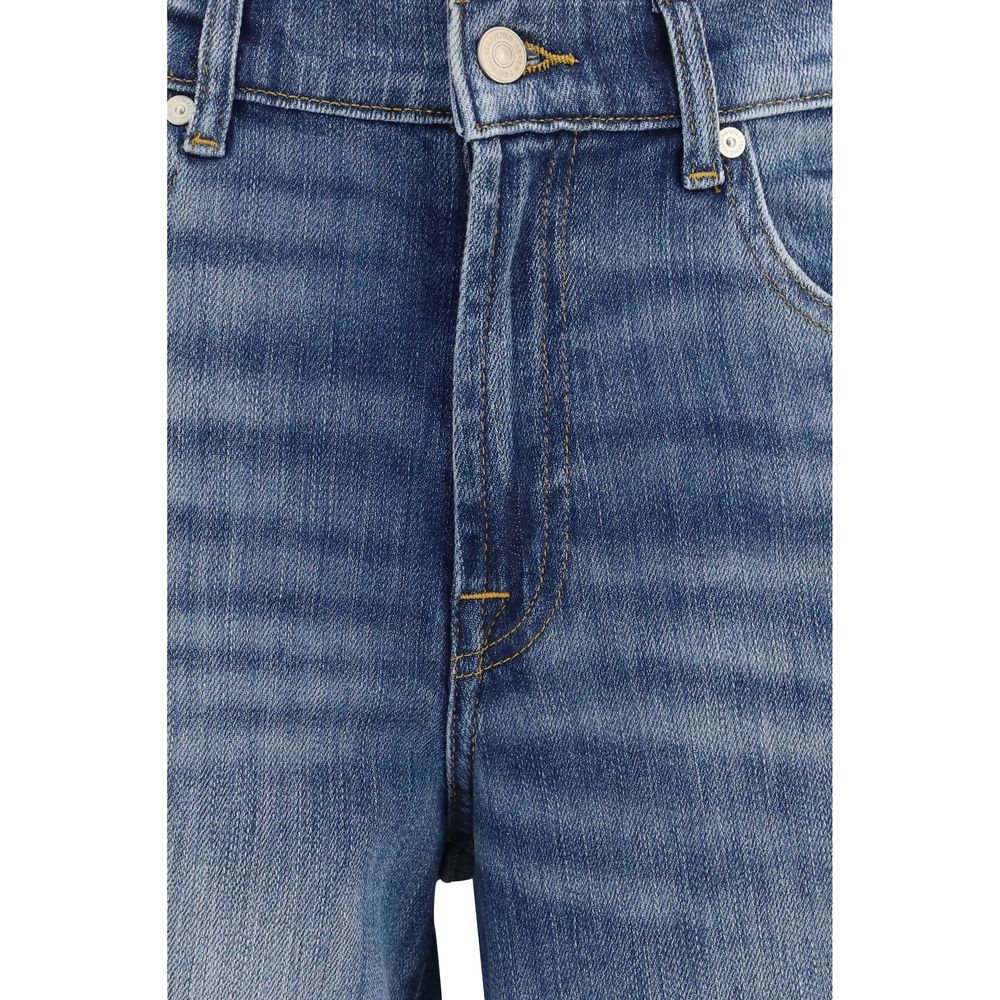 Jean droit en coton bleu 7FOR