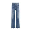 Brunello Cucinelli Blue Cotton Relaxed Fit Jeans