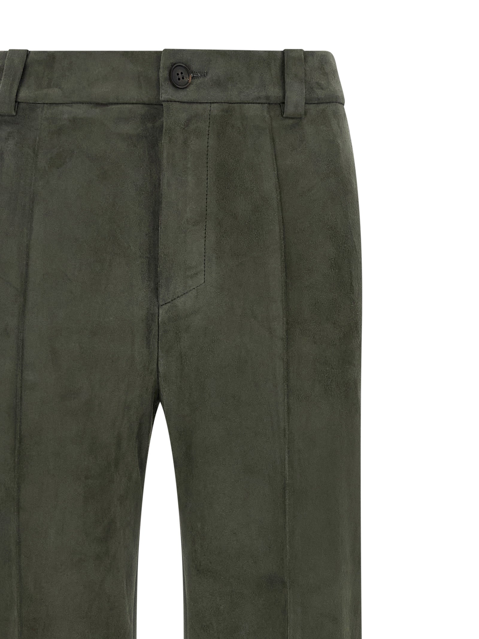 STOULS Gray Lamb Leather Pants
