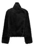 Veste longue B&B COUTURE en polyester noir