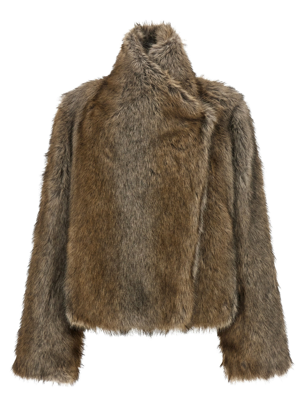 B&B COUTURE Brown Polyester Coat