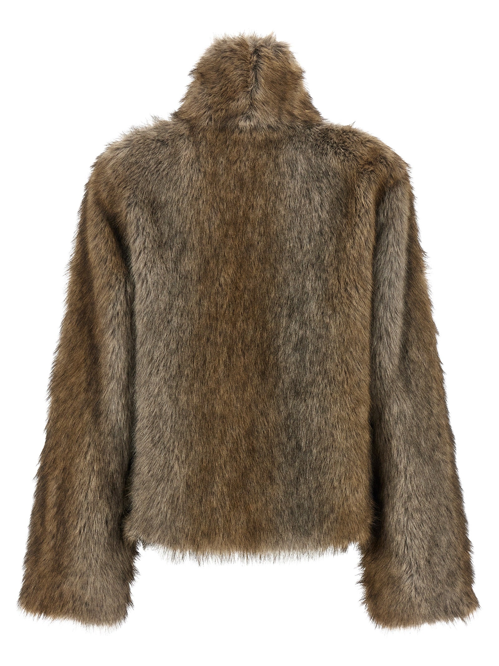 B&B COUTURE Brown Polyester Coat