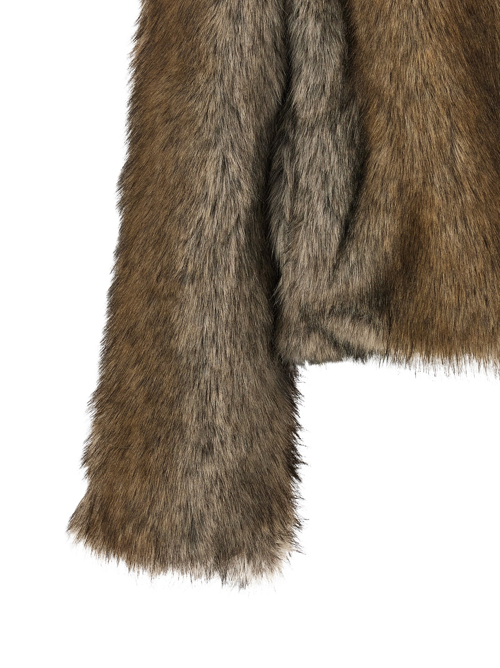 B&B COUTURE Brown Polyester Coat