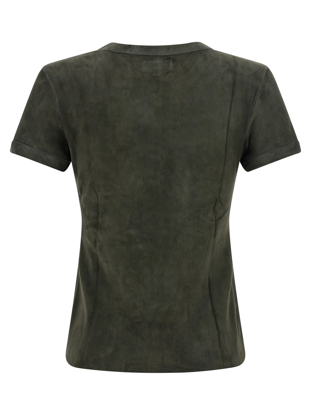 STOULS Gray Lamb Leather T-Shirt