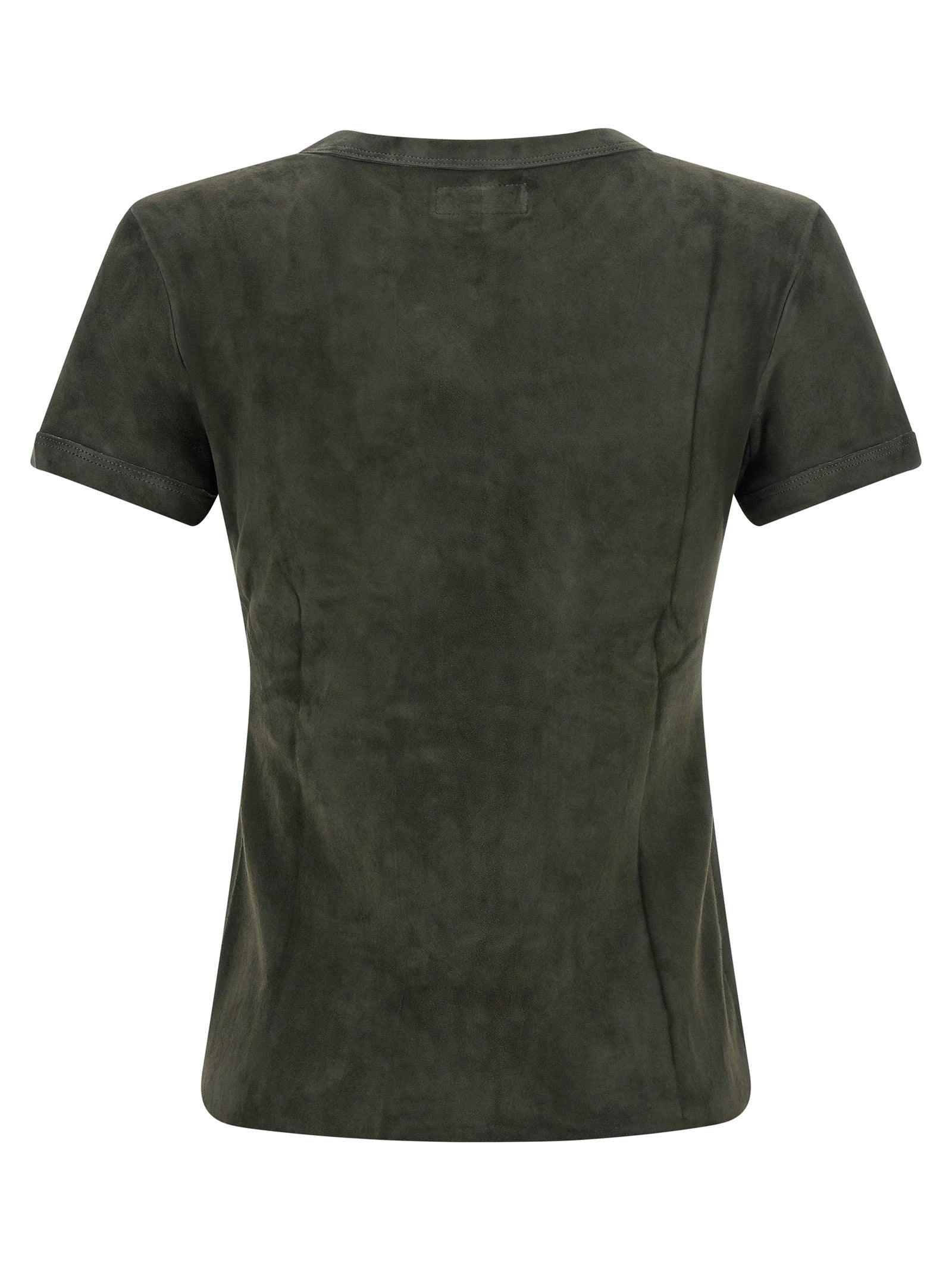STOULS Gray Lamb Leather T-Shirt