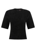 STOULS Black Lamb Leather T-Shirt