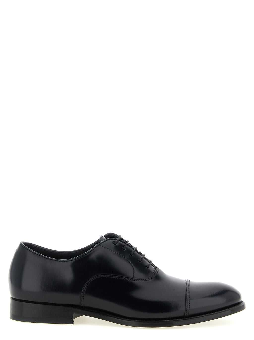 Doucal's Black Lamb Leather Oxfords And Derbies