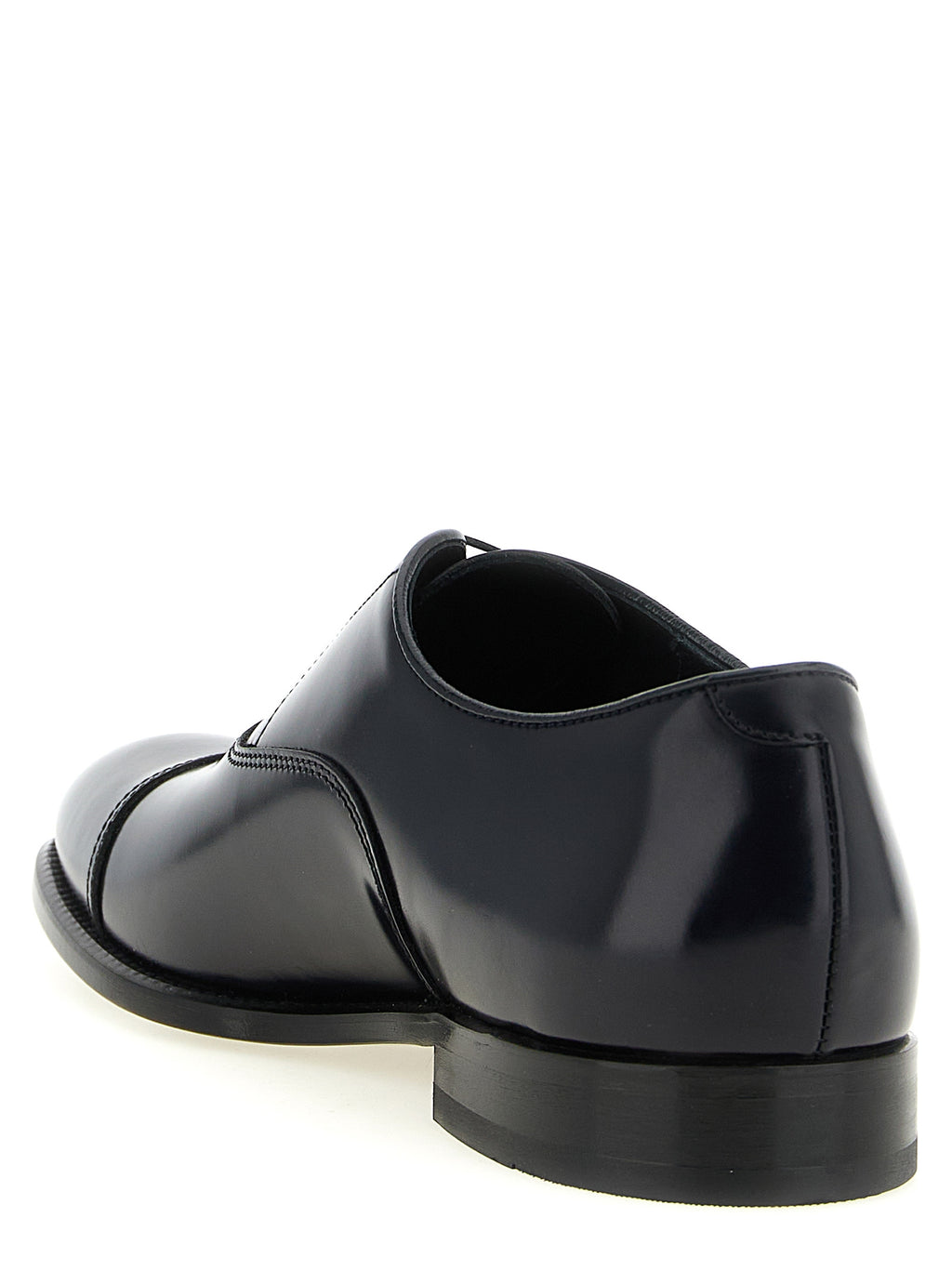Doucal's Black Lamb Leather Oxfords And Derbies