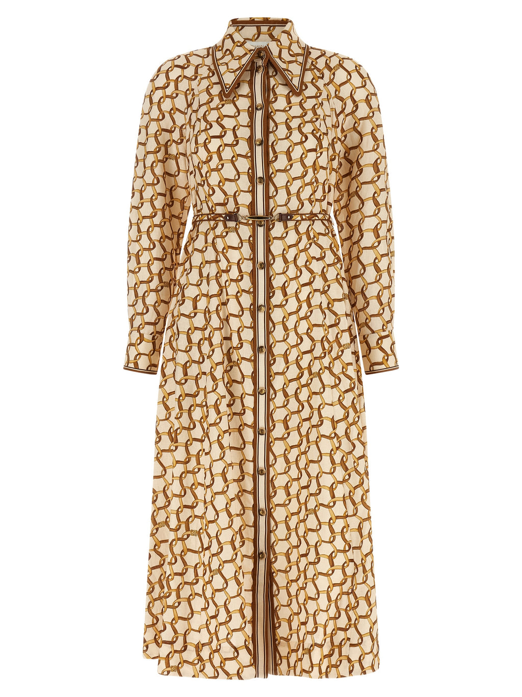 Zimmermann Beige Linen Midi Dress