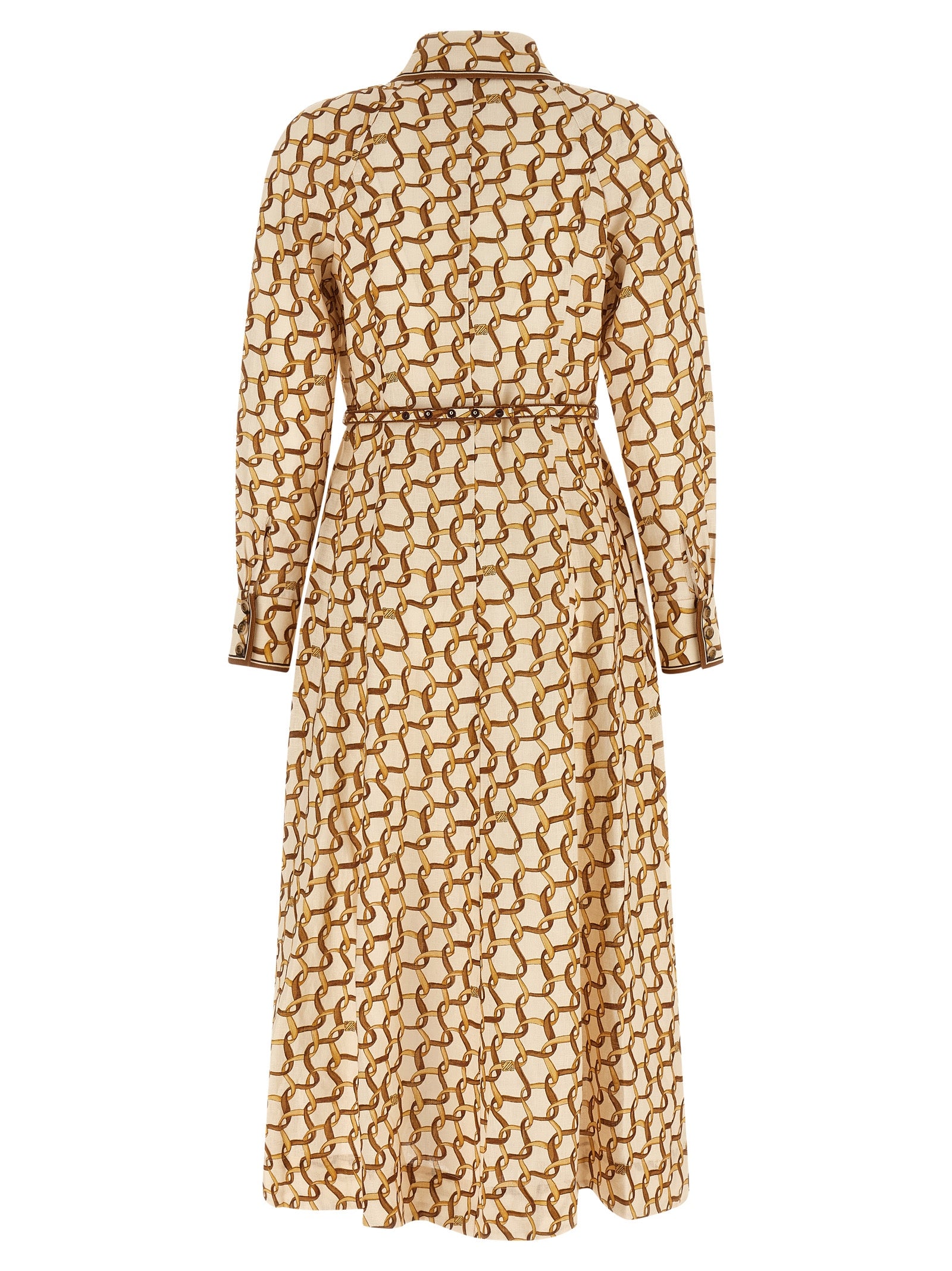 Zimmermann Beige Linen Midi Dress