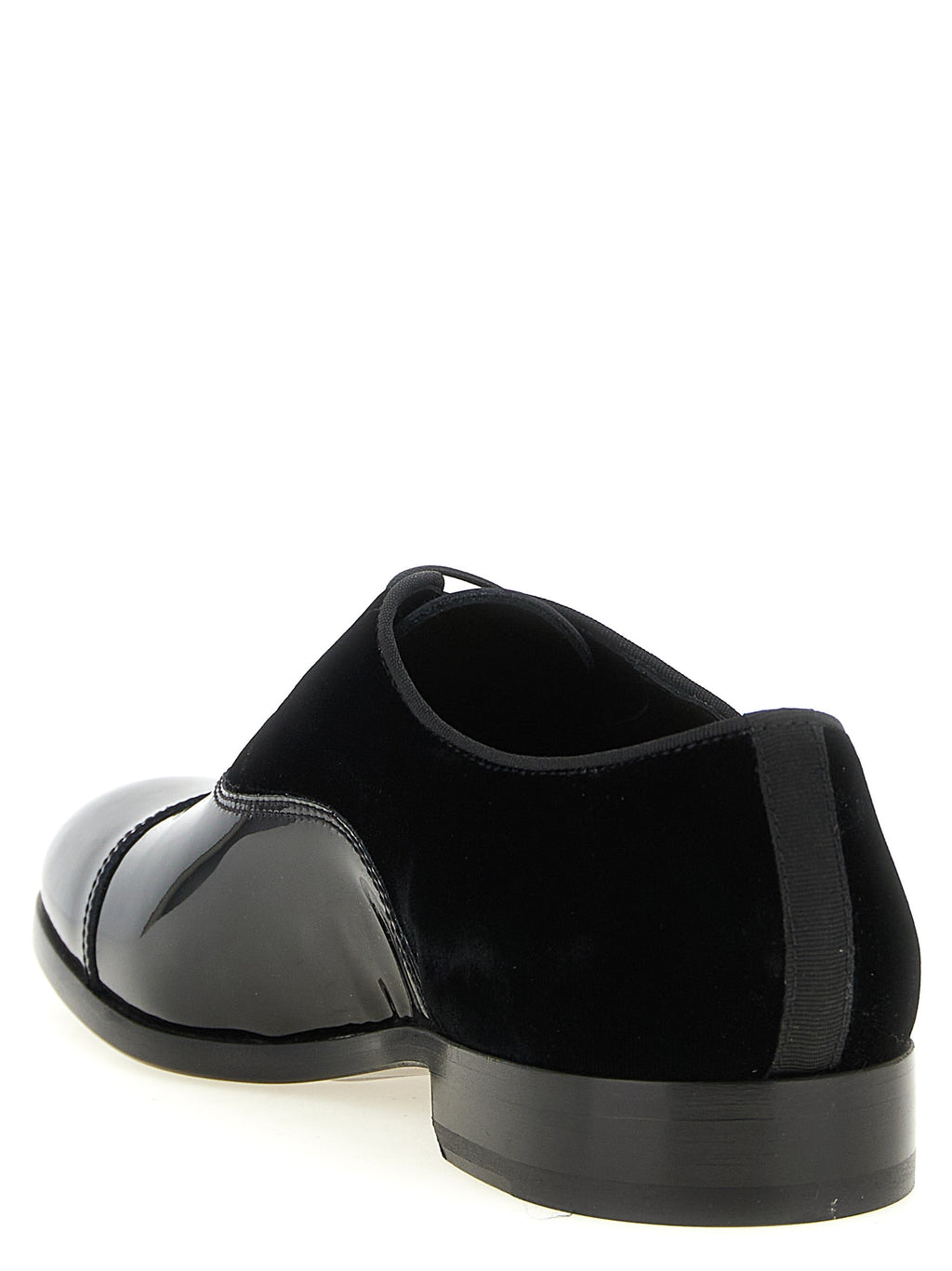 Doucal's Black Lamb Leather Oxfords And Derbies