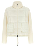 Moncler White Virgin Wool Full-Length Jacket