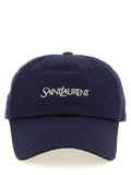 Saint Laurent Blue Cotton Cap (Baseball Hat)