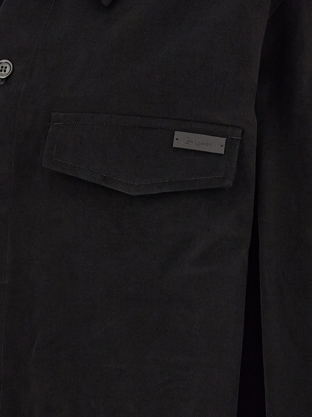 Saint Laurent Black Cotton Blouse