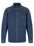 Saint Laurent Blue Cotton Blouse