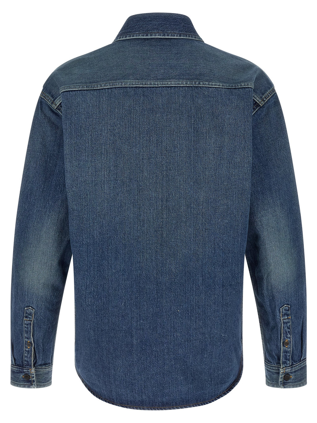 Saint Laurent Blue Cotton Blouse