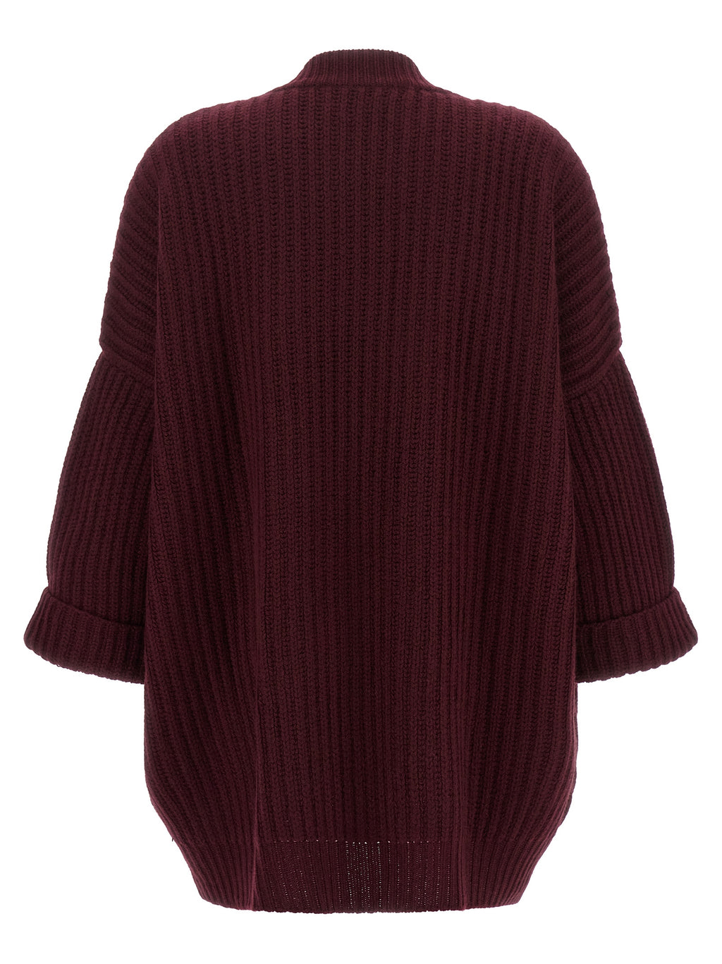 BE YOU Bordeaux Cashmere Cardigan