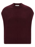 BE YOU Bordeaux Cashmere Sleeveless Jacket