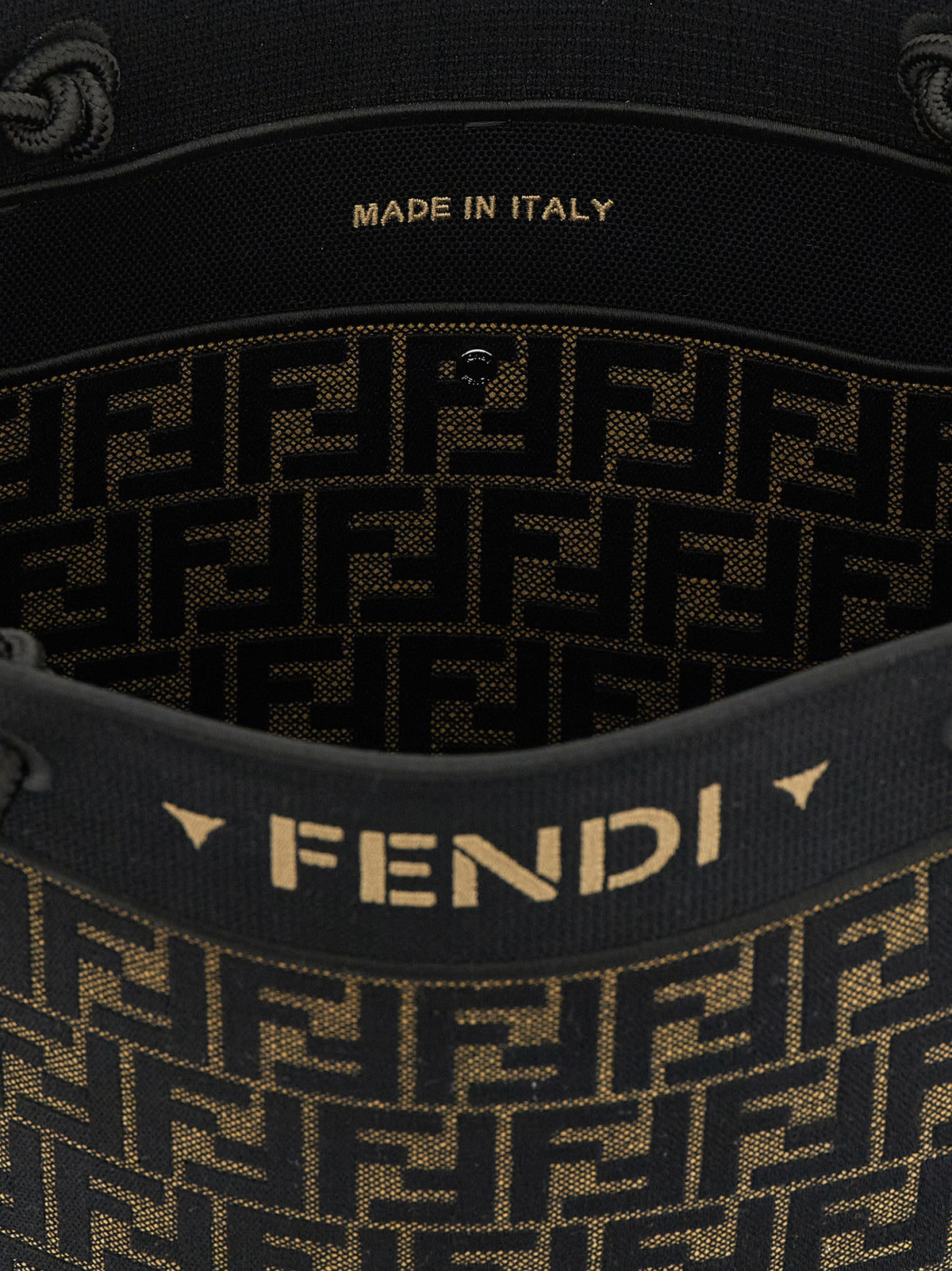 Fendi Brown Cotton Tote Bag