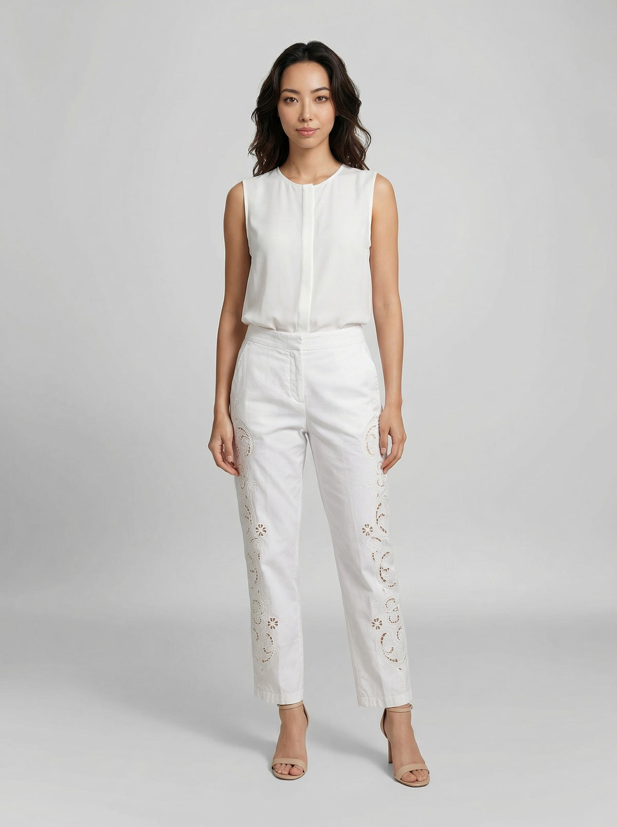 Dolce & Gabbana White Cotton Casual Pants