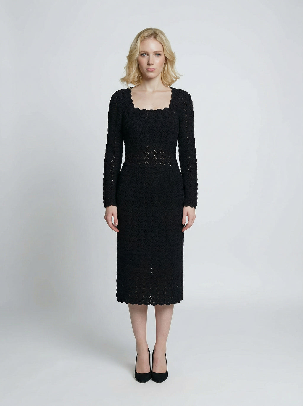 Dolce & Gabbana Black Cashmere Casual Dress