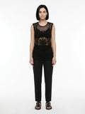 Dolce & Gabbana Black Cotton Sleeveles T-Shirt