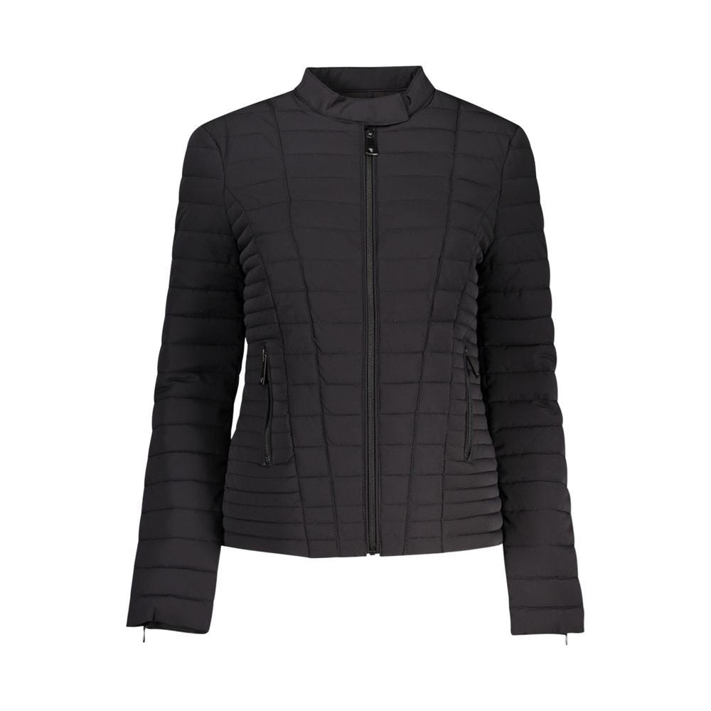 Guess Jeans Black Polyurethane Women's Jacket