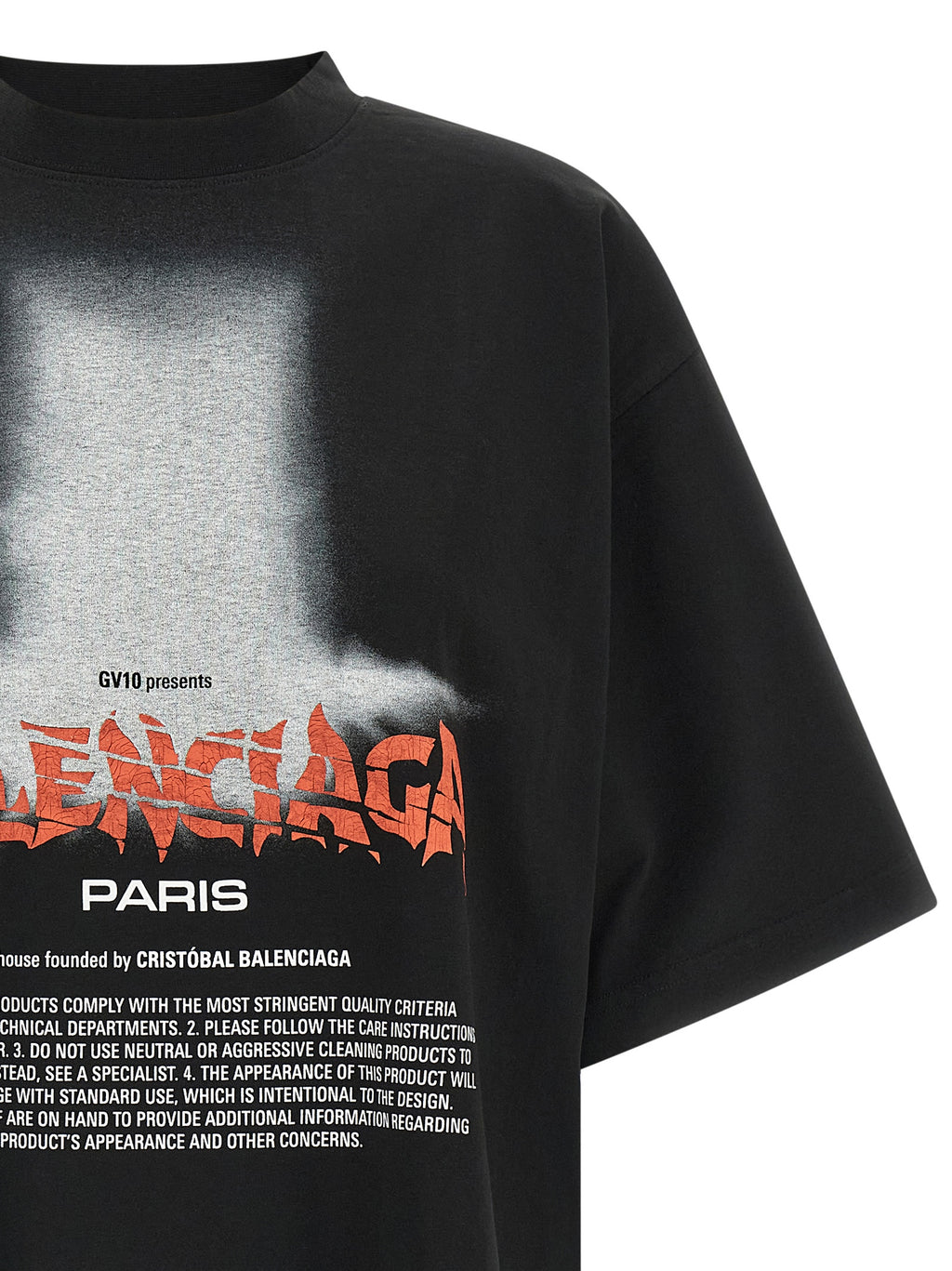 Balenciaga Black Cotton T-Shirt