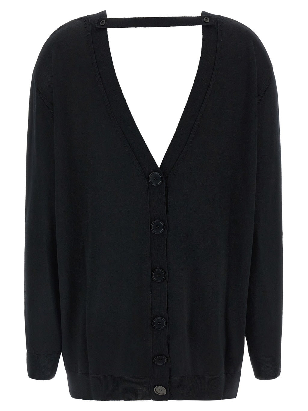 NUDE Black Wool Cardigan
