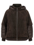 MooRER Brown Wool Leather Jacket