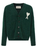 Ami Paris Bicolor Alpaca Cardigan