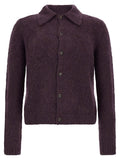 Dries Van Noten Purple Wool Cardigan