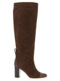 ODISSI Brown Calfskin Over The Knee
