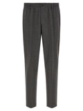 CELLAR DOOR Gray Virgin Wool Cropped Pants