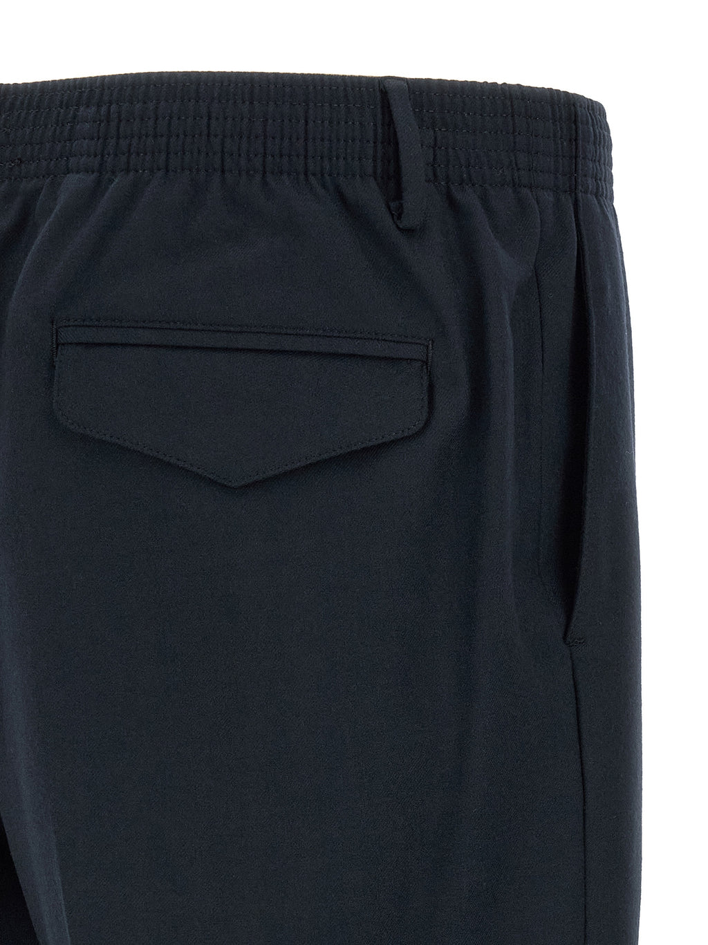 CELLAR DOOR Blue Virgin Wool Cropped Pants