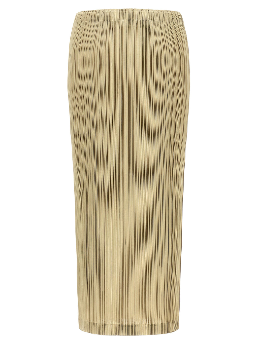 PLEATS PLEASE ISSEY MIYAKE Beige Polyester Midi Skirt