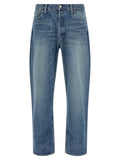 SSSTEIN Blue Cotton Tapered Jeans