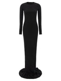 DRKSHDW Black Cotton Long Dress